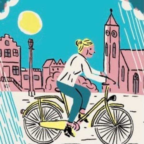 Woensdag is de droogste fietsdag 
